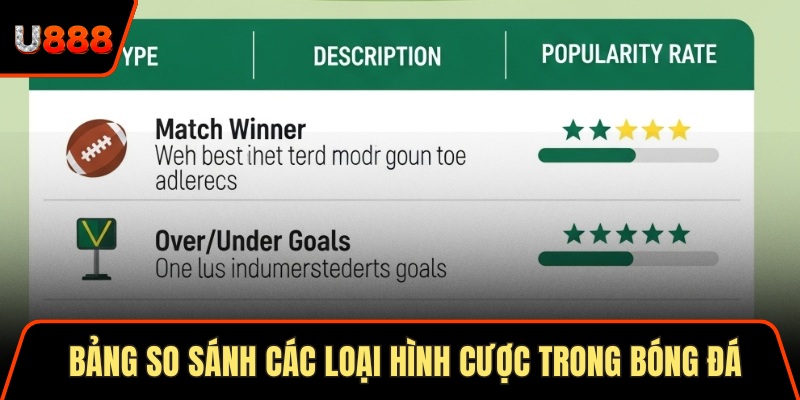 Soi Cầu Vip 247 Với 5 Phương Pháp Chuẩn Xác Nhất Hôm Nay 2 Bảng so sánh các loại hình cược thường gặp trong bóng đá